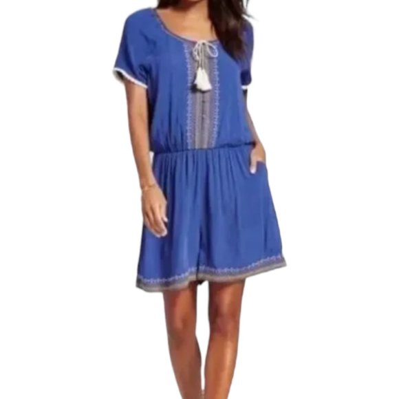 Spencer Jeremy Indigo Blue Romper Shorts, Size 4 - Picture 1 of 9
